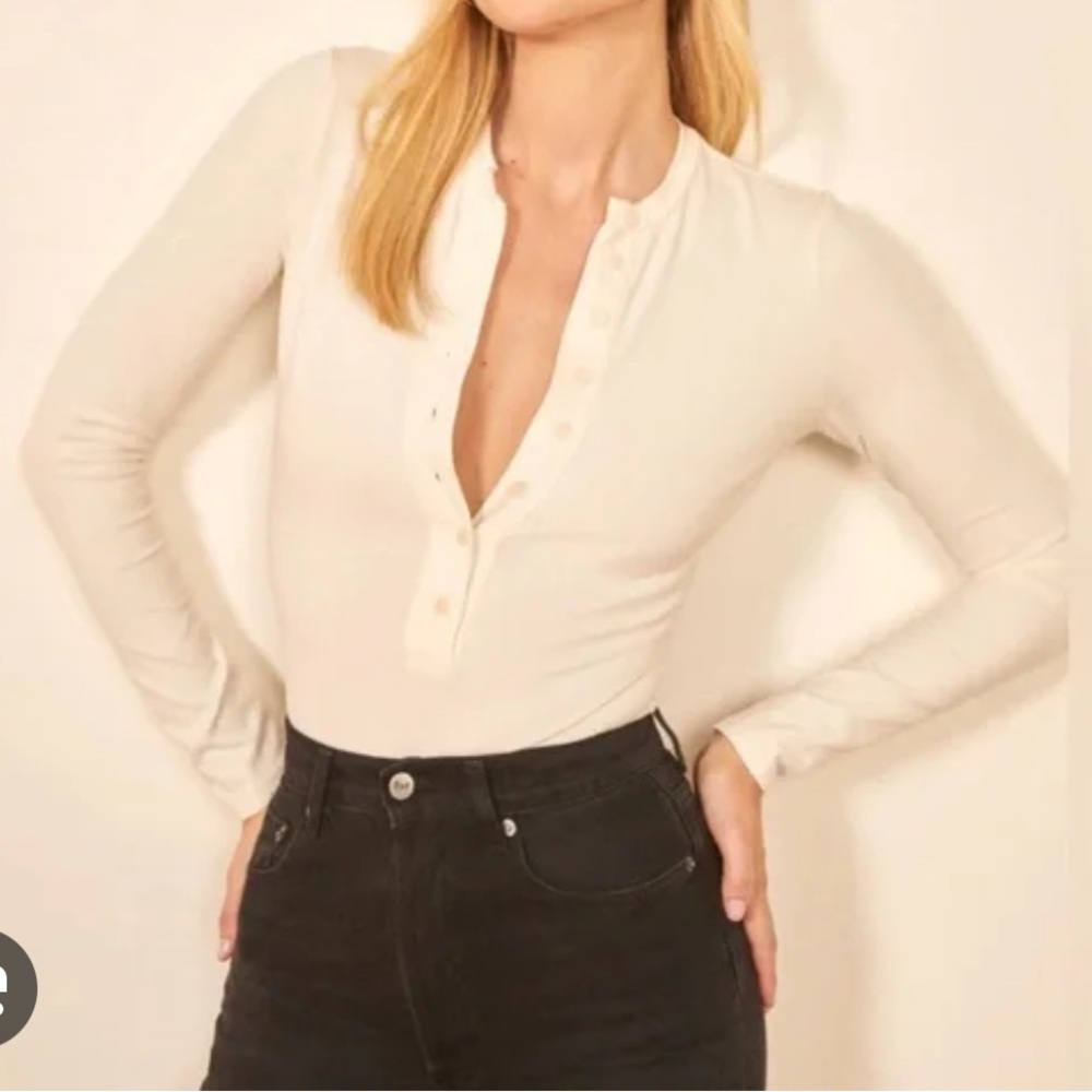 Reformation Nisa Bodysuit Ivory XS NWT